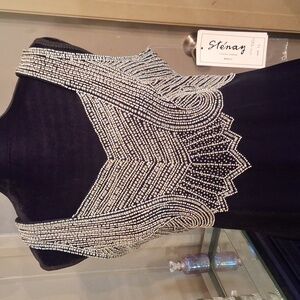 Stenay velvet & beaded gown